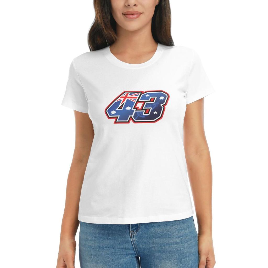 Women TShirt Jack Miller Number 43 Australia Summer Short Sleeve Tees Crew Neck Cotton T Shirts Clothes Tops Streetwear