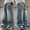 Patchwork Jeans Für Große Jungen Hosen Frühling Herbst Jungenhosen Kind Baggy Weitbeinige Kleidung Teenager
