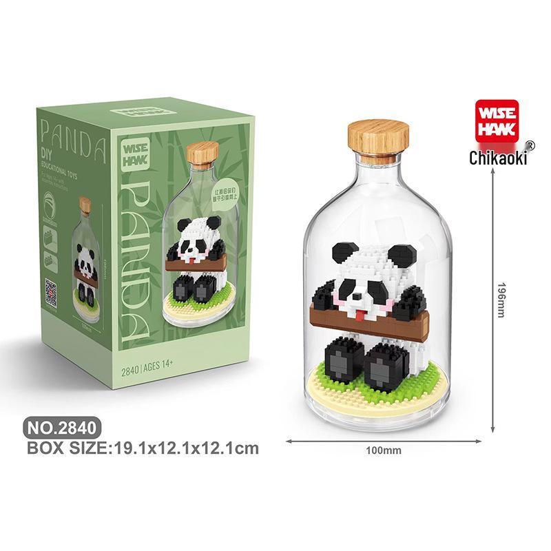 

Panda Building Blocks Educational Toy - Zhiying Micro Particles for Creative Play