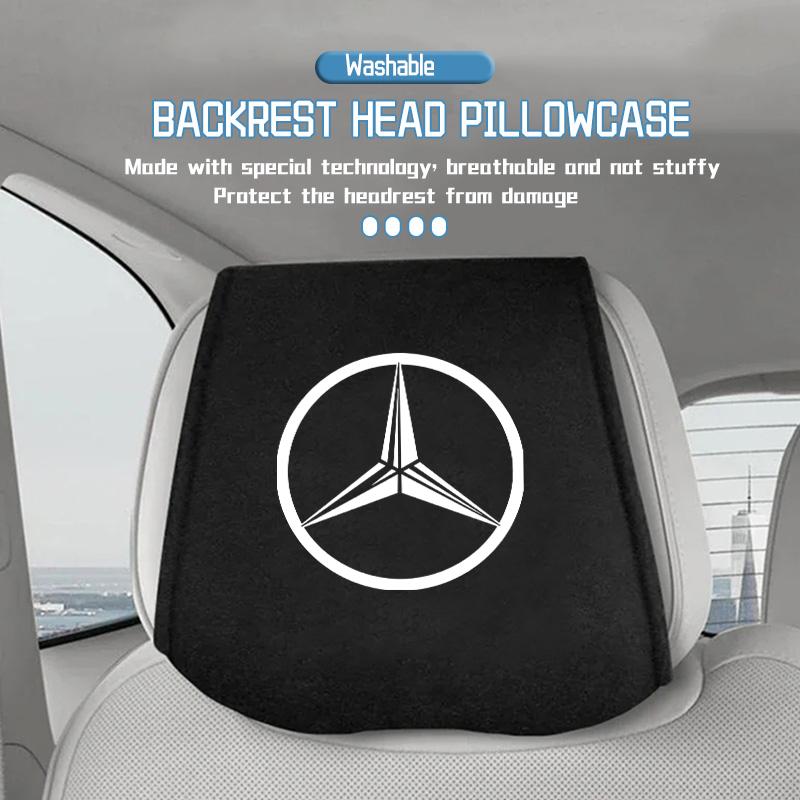 For Benz Car Seat Back Headrest Pillow Dustproof Cover Support Pad Auto Accessories Exclusive AMG W124 W203 W204 SPRINTER V PN7