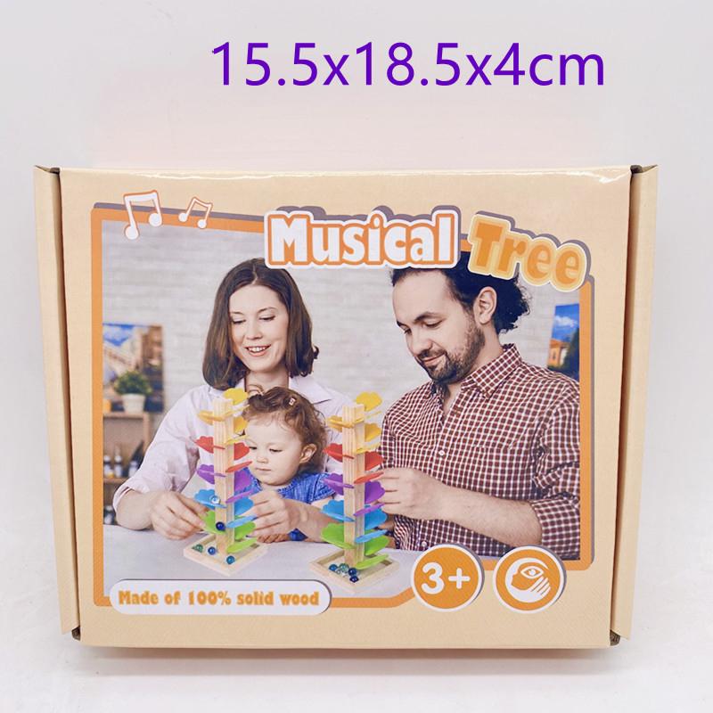 Musical Tree Marble Ball Run Track Building Blocks Kids Wooden Toys Montessori Learning Educational Toys For Children Gifts