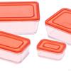 4 Pieces Dollhouse Bento Lunch Boxes 1/12 Box Refrigerator Fresh Keeping Decoration