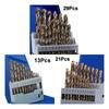 A96I-Cobalt Drill Bits Set M35 High Speed Steel Twist Jobber Length For Hardened Metal, Stainless Steel, Cast Iron
