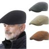 2025 New Men Berets Vintage Corduroy Autumn Winter Soft Flat Top Beanies Casual Newsboy Cap Unisex Peak Cap Chapeau Homme