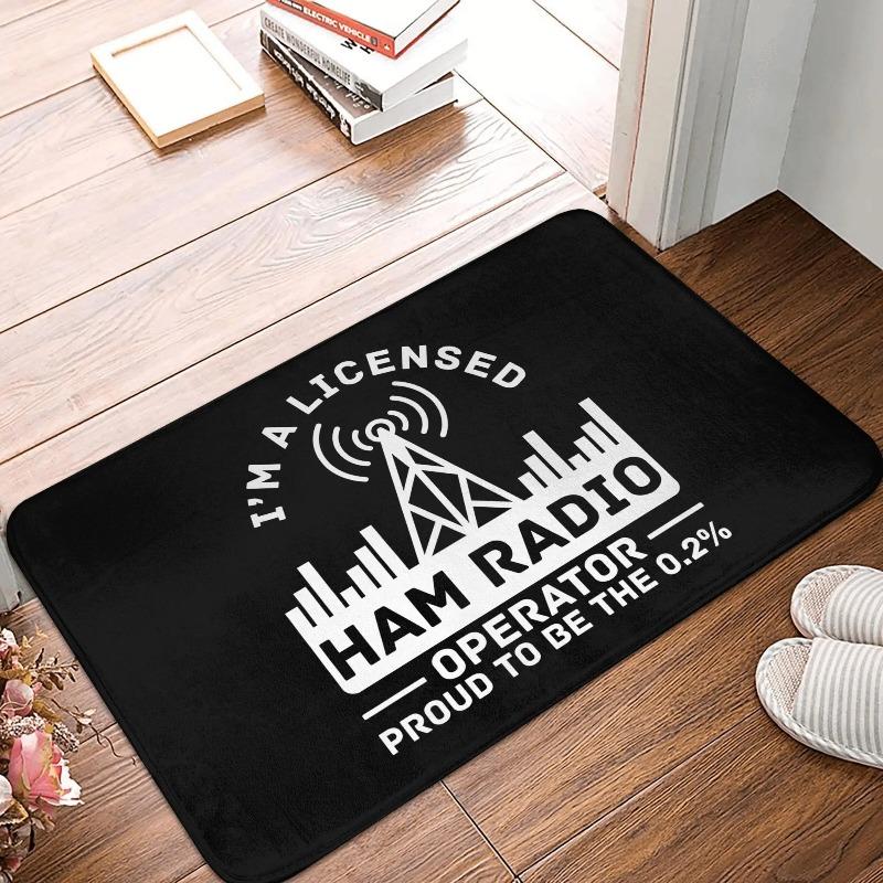

Licensed Ham Retro Radio Operator Doormat Anti-Slip Kitchen Bath Mat Living Room Door Mat Floor Entrance Carpet Rug Doormat 30x50cm
