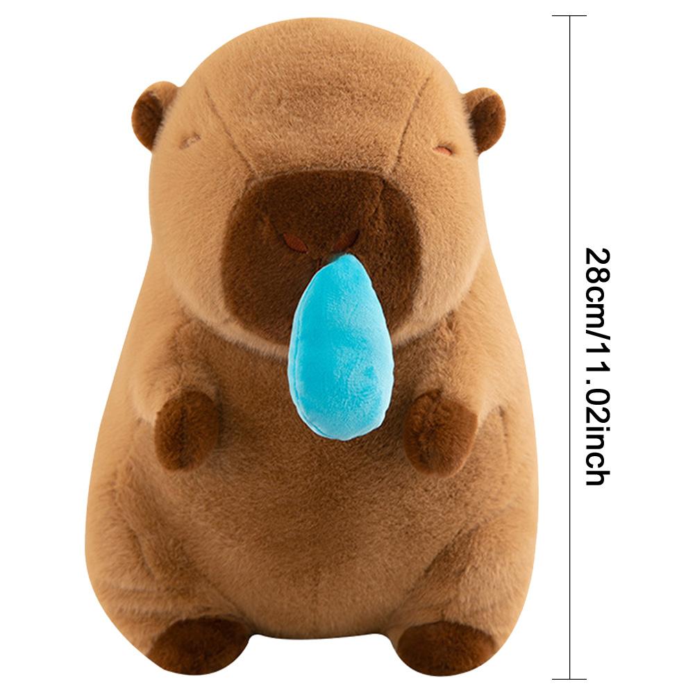 Flauschige Capybara Plüschpuppe Kawaii Capybara mit Schildkröte Stofftier Kuscheltiere Kinder Spielzeug Geburtstagsgeschenk Heimdekoration