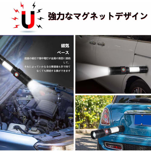 REHKITTZ LED Flashlight, Ultra-Bright 1600 Lumens, Handheld Flashlight, USB Rechargeable [2500mAh High-Capacity 18650 Battery] [10-30 Hours of Operati