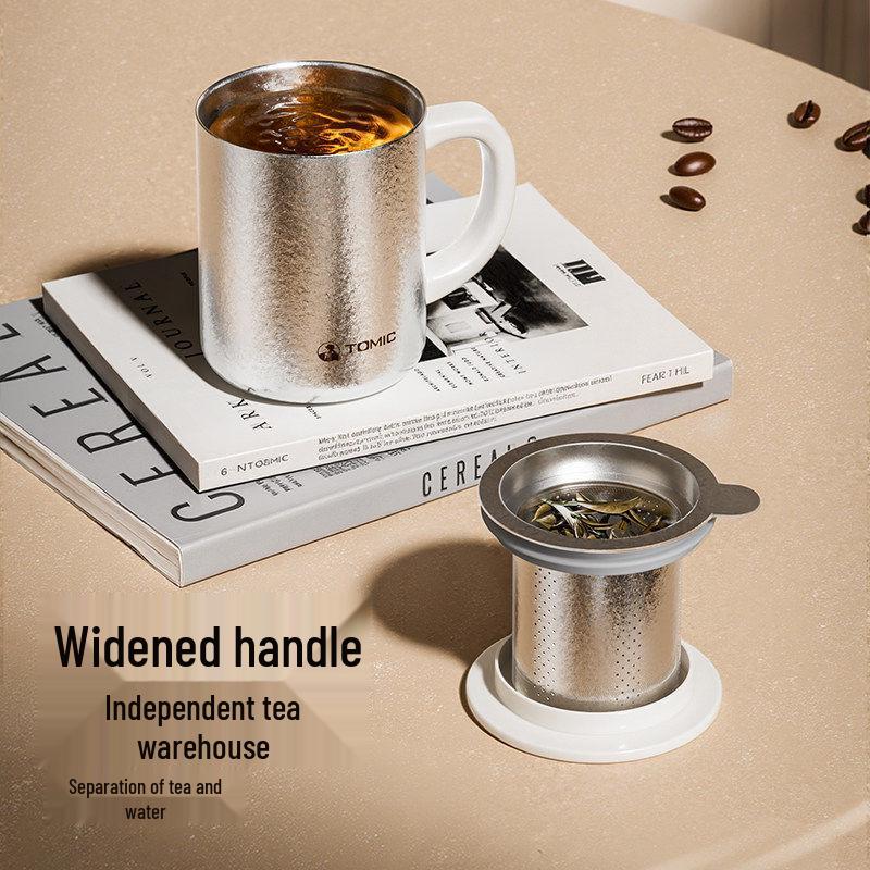 TeMeiKe Pure Titanium Mug with Lid - High-Quality Thermos for Coffee, Beer, or Water