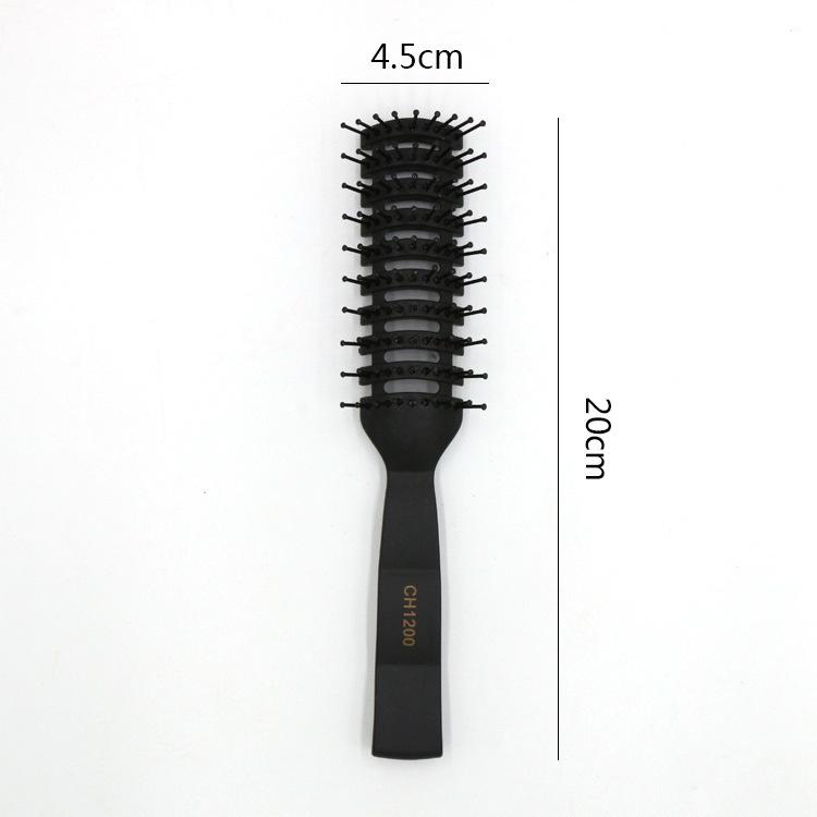 [Manufacturer] Nine-Row PP Plastic Comb for Scalp Massage and Oily Hair Care CB1200 чёрный