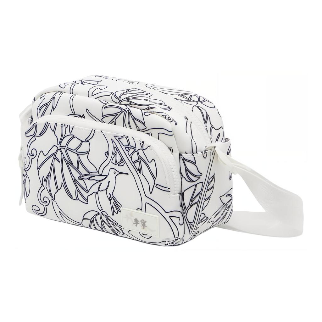 New LiNing Chinese Culture Series Polyester Crossbody Bag Medium Size Unisex White All Over Print ABDU105-3