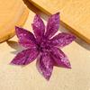Valentine's Day Christmas Decoration Gold Powder Artificial Flower 75mm Multi-color Solid Christmas Flower Wreath Accessory Shooting Prop