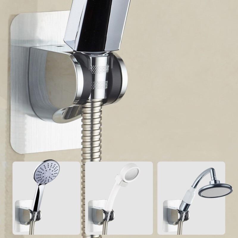 Universal Showerhead Holder Wall Mounted Punch Free Household Adjustable Shower Bracket Self Adhesive Bathroom Accessories