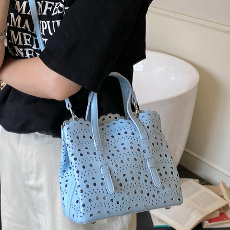 Τσάντα Χειρός με Κοίλωμα Μοντέρνα Τσάντα Κάδος Κορεατικού Στυλ Απλή και Κομψή Τσάντα Χιαστί Μεγάλης Χωρητικότητας