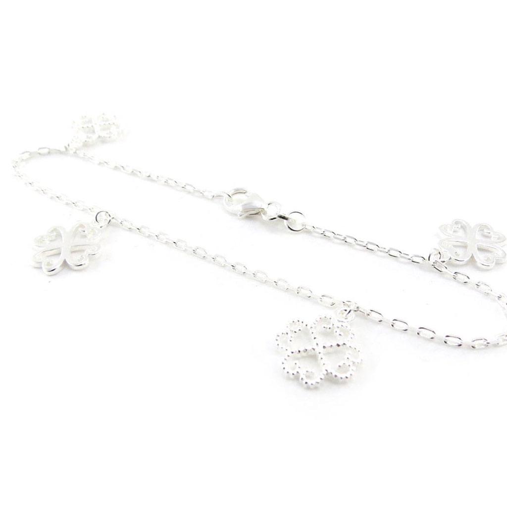 Les Trésors De Lily [J3078] - Silver 'Clover' Bracelet - 10 Mm