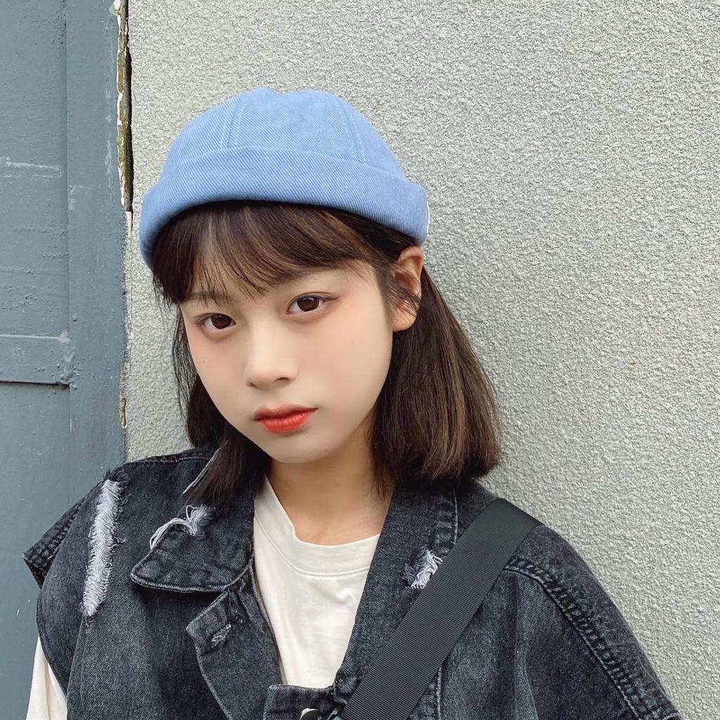 Women's Korean Style Skull Cap - Retro Unisex Hip Hop Hat for Students, Casual Daily Sun Cap