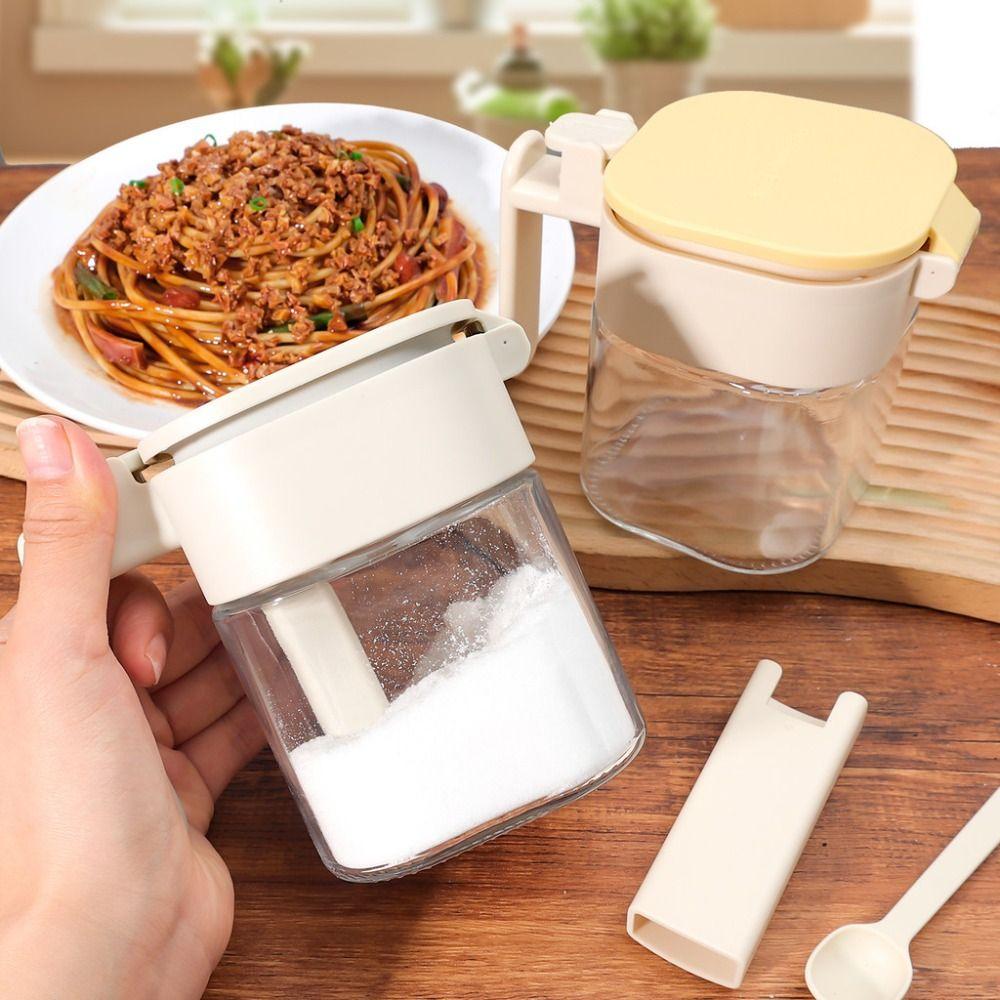 Two In One Spice Jar Quantitative Spice Storage Utensil Durable Spice Box Kitchen Supplies