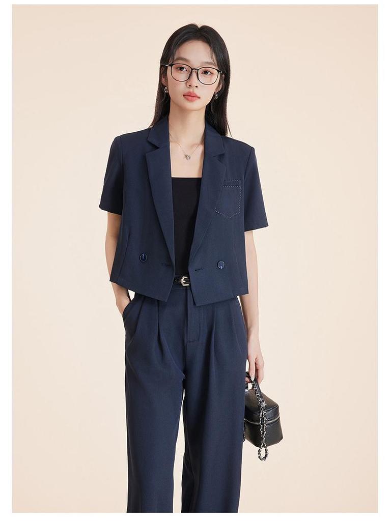 Women's 2025 Thin Short Sleeve Blazer Suit - Summer High-End Professional Wear