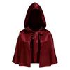 Premium Satins Hooded Cape Medieval Costume Cloak Anime Cosplay Wrap For Theater Production And Fantasy Event