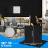 12 Pack Sound Insulation Foam Panels Polyester Texture Acoustics Treatments Wall Tiles Perfect for Living Room Studios