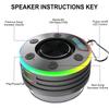 Waterproof Shower Speaker with Suction Cup/RGB Light Bluetooth-Compatible 5.2 Stereo Subwoofer for Bathroom Party Travel Outdoor