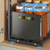 2-Tier Under Sink Organizer Pull-Out Sliding Cabinet Shelf for Kitchen and BathroomSpace Saving Storage Rack