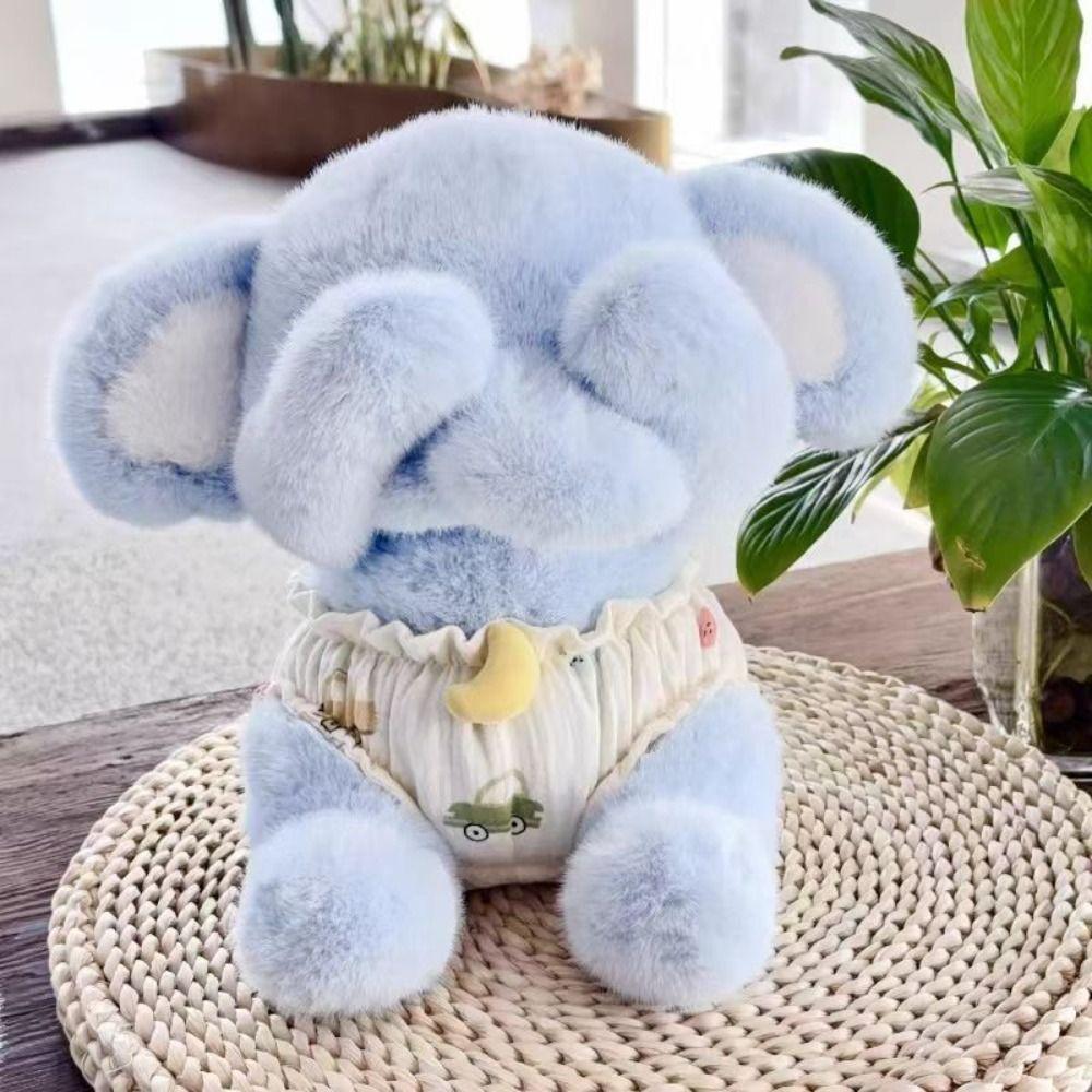 

Soft Elephant Wearing Plush Doll PP Cotton Huggable Animal Plush Toy Elephant Plush Toy Home Decor Style C