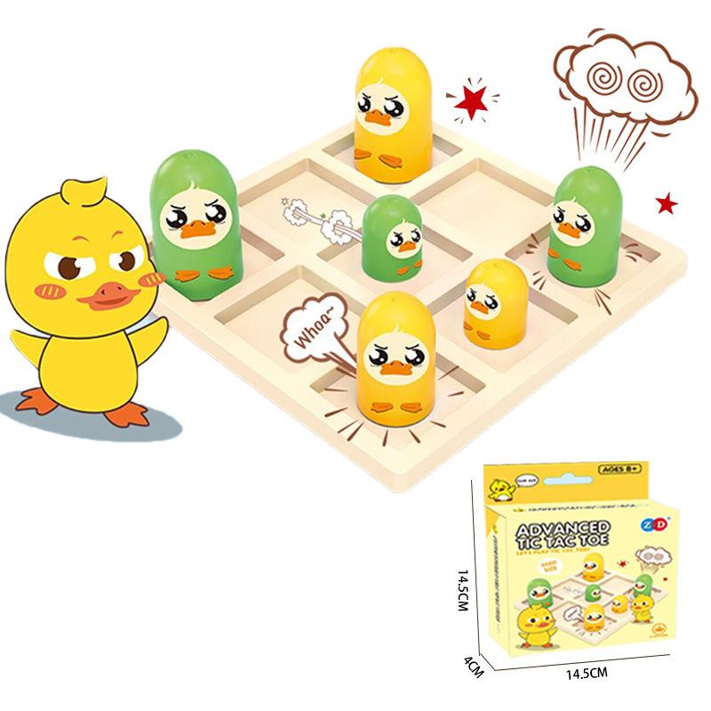 Mini Advanced Tic Tac Toe Party Board Game Puzzle Interactive Games for Family Battle Competition Desktop Games Birthday Gift