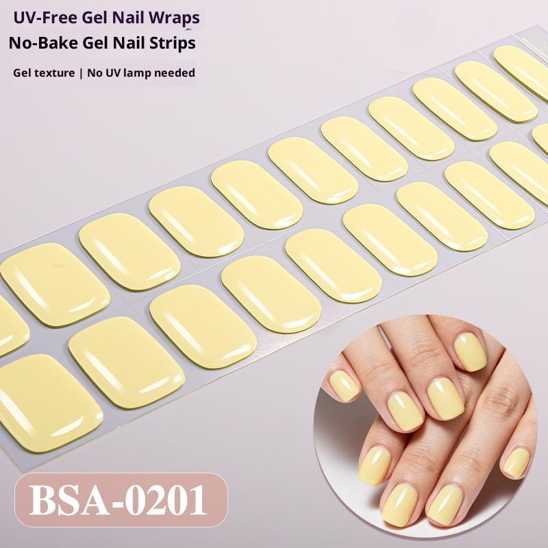 Europäischer und Amerikanischer Stil Einfarbige Nagelsticker UV-freie Gel-Nagelfolien Kein Backen Gel-Nagelsticker