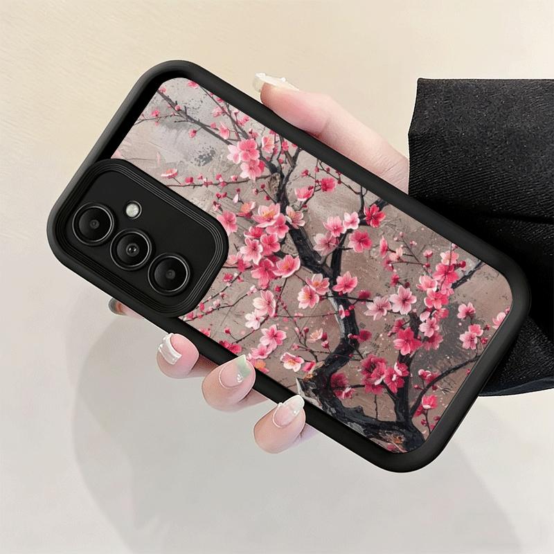 Phone Case for Samsung Galaxy S26 S25 Ultra S24 FE Cherry Blossom Sakura Fashion Shell S23 Plus S22 + S21 S20 5G Soft Silicone F