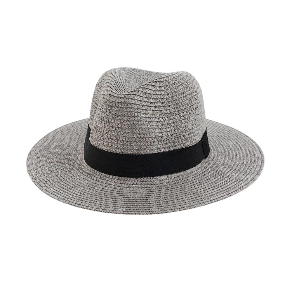 Cappello di Paglia Estivo Parasole per Uomo e Donna alla Moda Protezione Solare Paglia Panama Versatile da Esterno Spiaggia Cappello Jazz