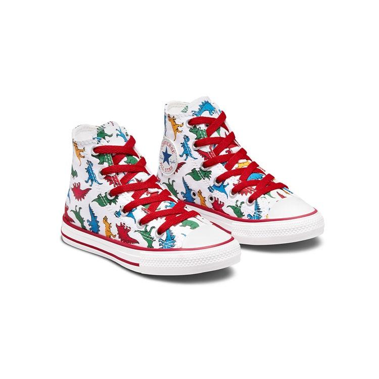 (PS) Converse Chuck Taylor All Star Dinosaurs High Top 'White Red' Kids' A00928C