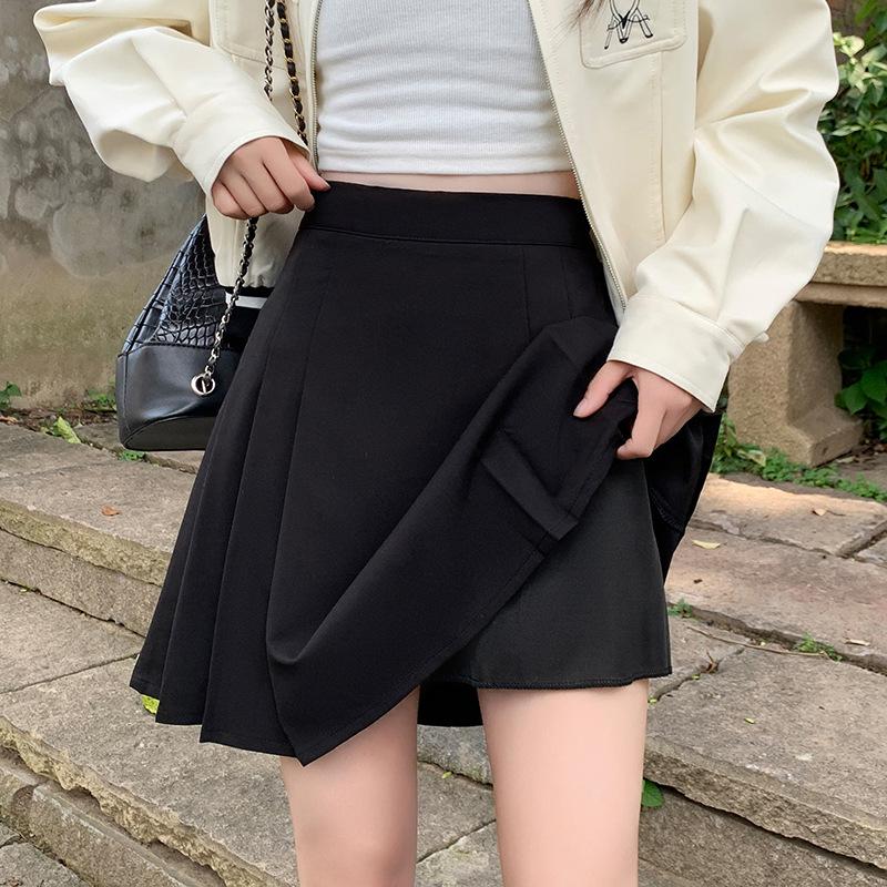 

Summer 2024 Women s Midi A-line Skirt - Spicy, High-Waist, Pleated Bodycon Style L