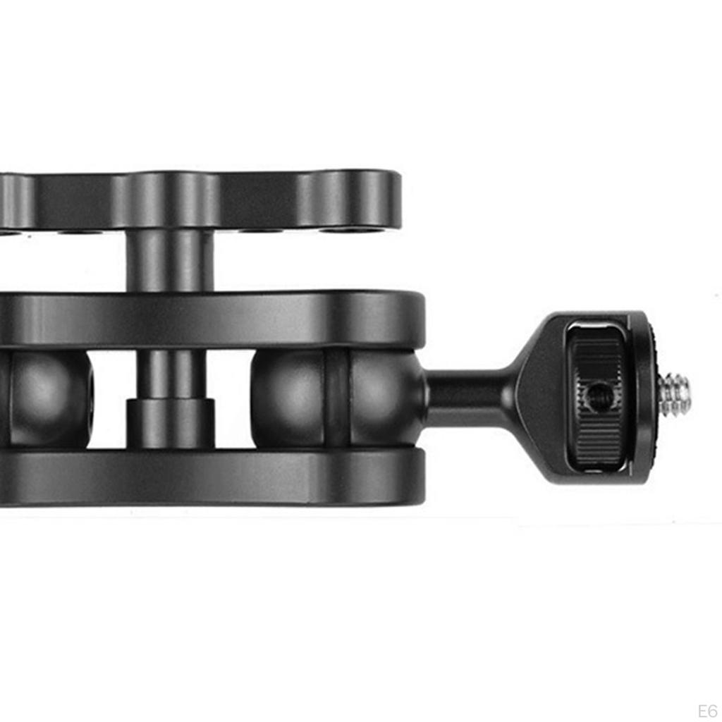 360° Arm Hand Extension Adapter Mount w/Two Ballheads for Camera Acc