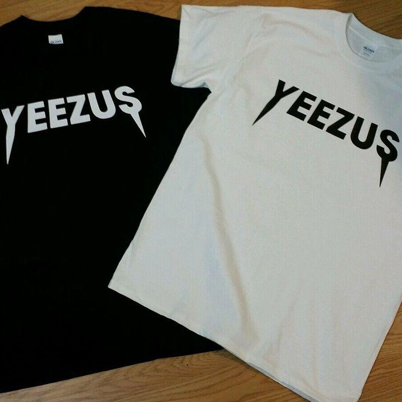 Yeezus Men Letter Short Sleeve Tshirt Cotton Shirt Tee Tops Casual Wear