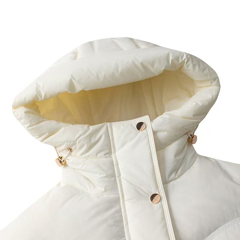 Anta Winter Hooded Duck Down Warm Jacket Women Outerwear Ivory 162547935-1