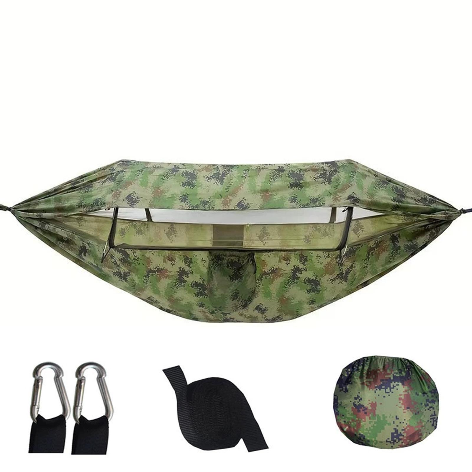 

Portable with Sun Canopy Nylon Material Single Double Camping Bed for Hiking Travel Picnic Camping One Size