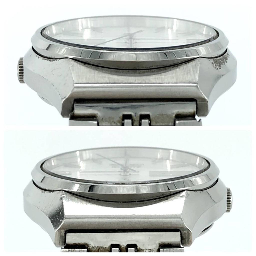 New battery Working SEIKO 1974 Silver Water-Resistant for Daily replaced. condition. 0923-8010 Quartz, model, 4N0582, Day-Date, Dial, Men's Watch