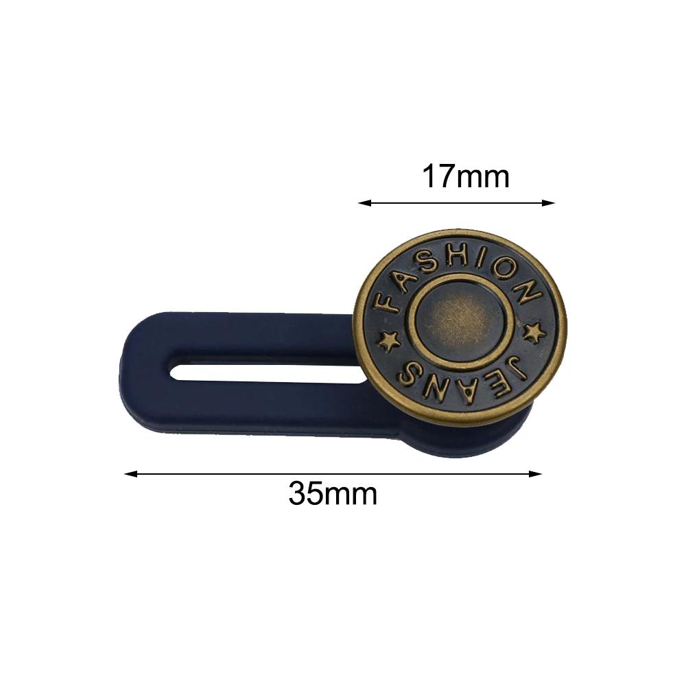 New 1/5PCS Magic Metal Button Extender for Pants Jeans Free Sewing Adjustable Retractable Waist Extenders Button Waistband Expan