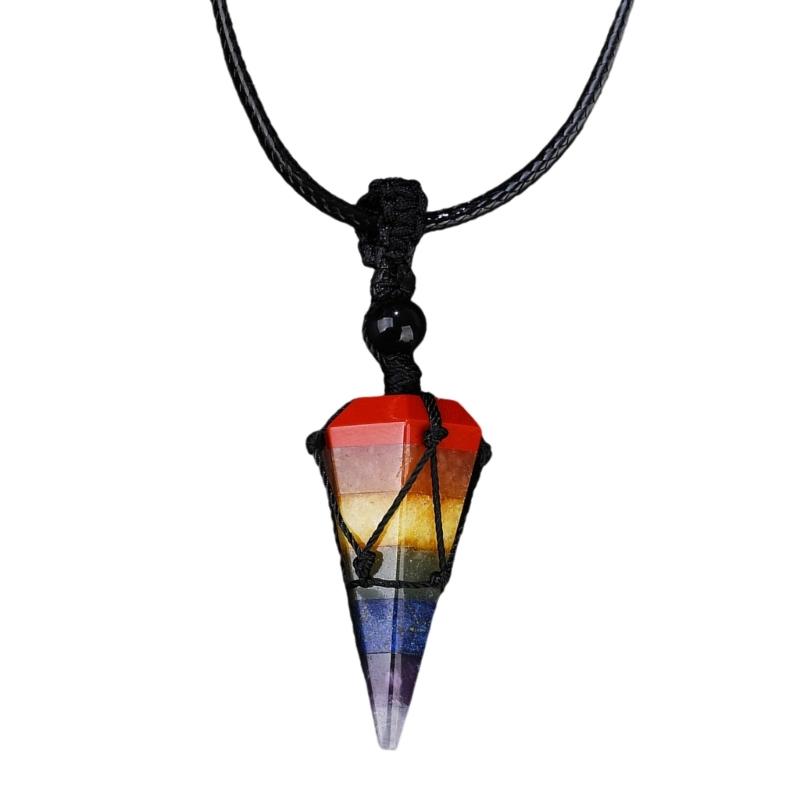 Geometric Mesh Pendant Necklace Featuring Genuine Opal Stone Stylish Chain for Daily Wear