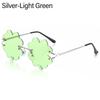 Green Four Leaf Clover Glasses St. Patrick's Day Leprechaun Costume Glasses Irish Shamrock Sunglasses Fashion Rimless Sun Glasse