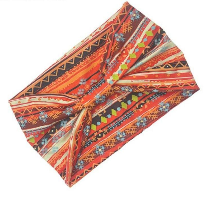 Široké čelenky pro ženy Vázaná čelenka Africké dámské zábaly na hlavu Pružné doplňky do vlasů Pásky Barviva na kravaty 4 balení