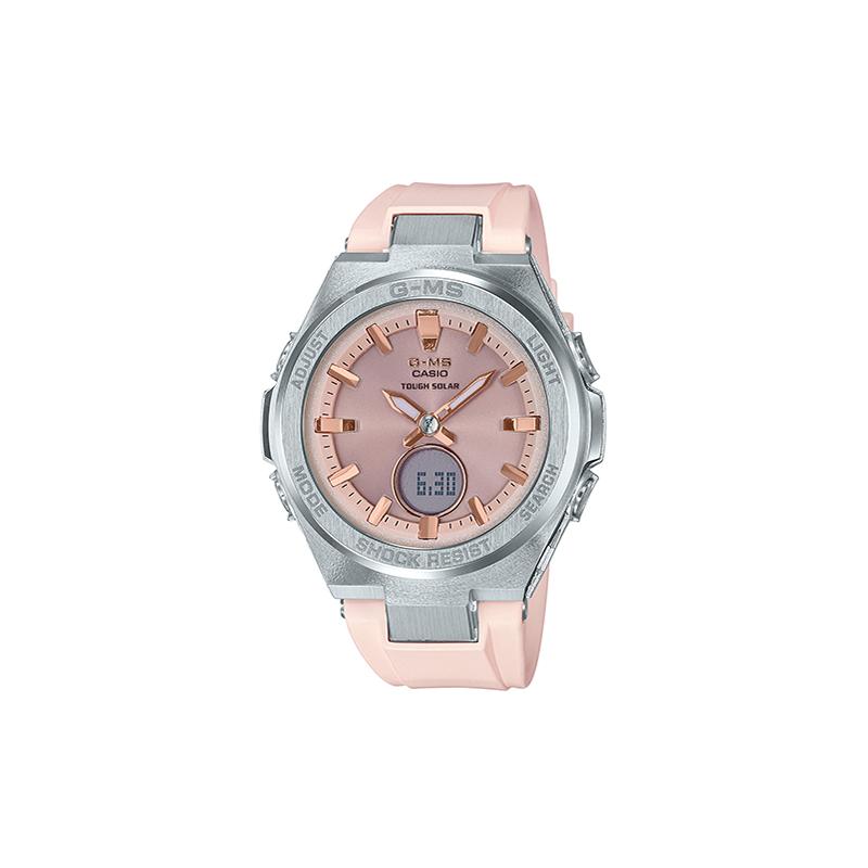 Casio BABY-G Series G-MS Series Solar Sports Waterproof and Shockproof Watch Quartz Movement Resin Strap Japanese and Korean Watch MSG-S200-4APR розовый