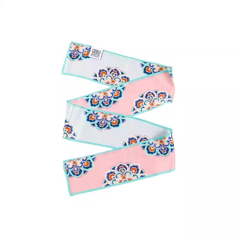 

Gongli Dunhuang Auspicious Flower Narrow Silk Scarf