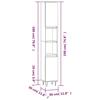 VidaXL Armoire de salle de bain noir 30x30x190 cm bois d'ingénierie 831533