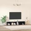 TV Cabinet Set 2 pcs Black Oak Effect 37 x 35 x 107 cm