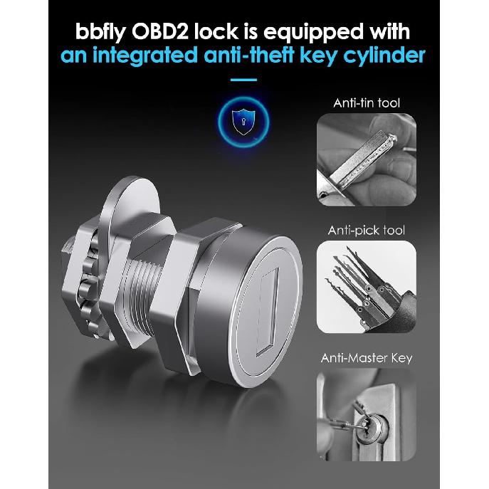 OBD Lock, Bbfly-K02 ODB Port Locking Tool, Car OBD2 Protector Device (K02)
