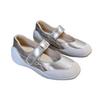 Cowhide Version~ Inner Height Increase 3-6cm Mary Jane Single Shoes 2025 Spring New Shallow Mouth Single Shoes Velcro Ballet
