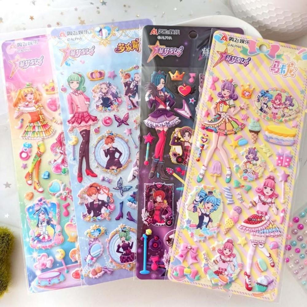 

Набір з 4 штук наліпок Feimeng для дівчат, EVA, бульбашки, Каваї, Принцеса, Багаторазові наліпки для щоденників, пляшок для води, Магазин BulingBulingStickers