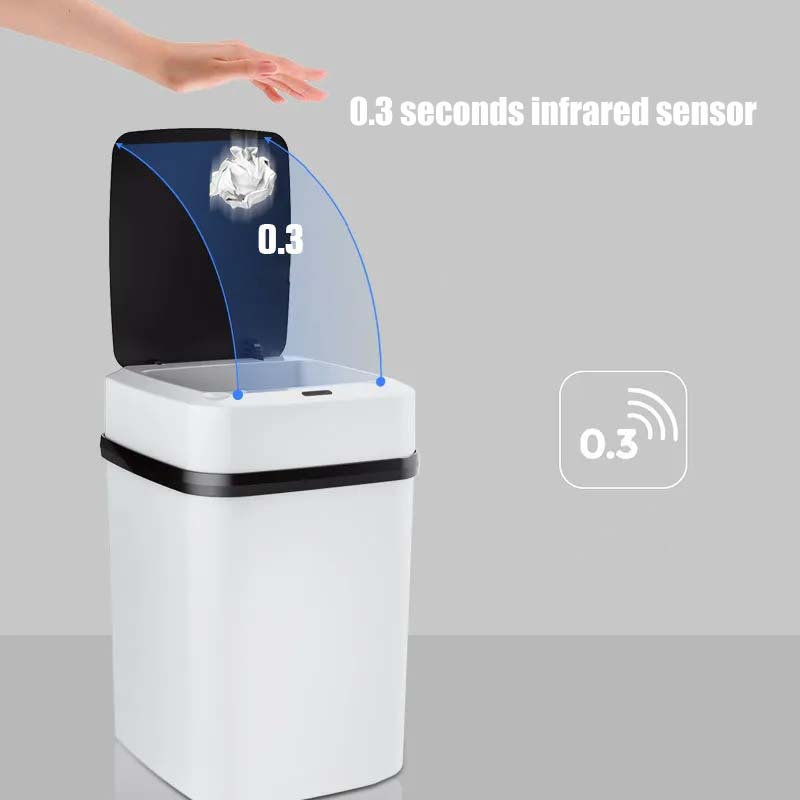 Smart Sensor Trash Can Household Bedroom Intelligent Induction Garbage Bins Bathroom Deodorant IPX5 Waterproof Bedroom Touchless Silence Trash Can