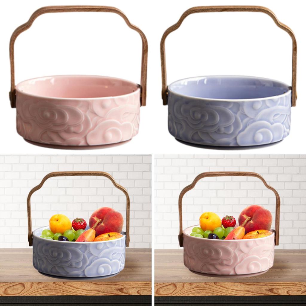 Fruit Basket Bread Basket Decor Vintage Ceramic Multipurpose Fruit Container